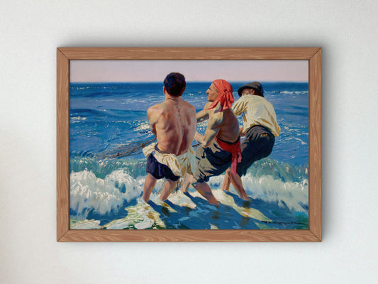 Neapolitan Fishermen by Feliks Wygrzywalski 1915, Wall Art Print, Fine Art Reproduction, Museum Quality Decor, Poster