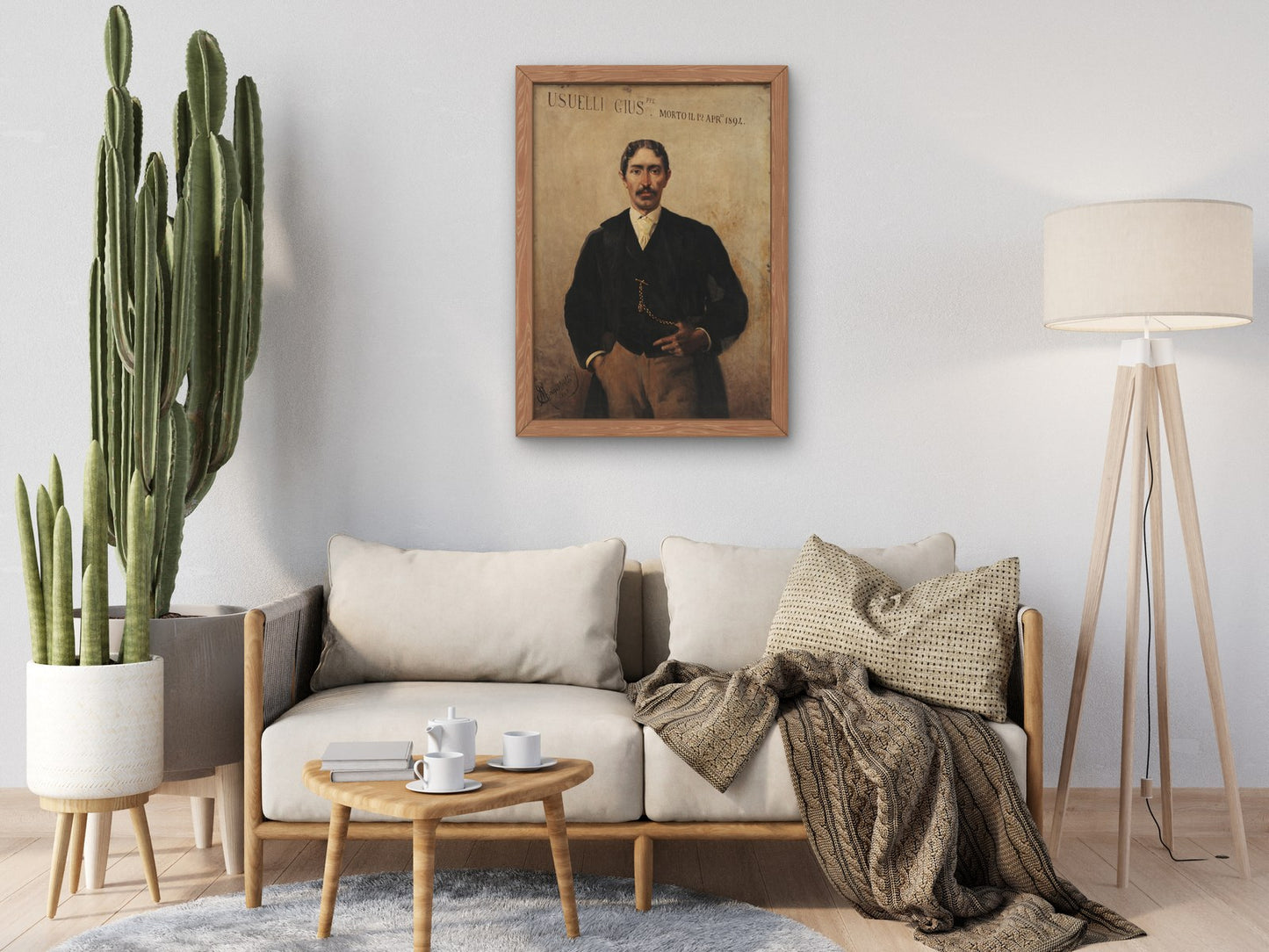 Portrait of Giuseppe Usuelli by Emilio Magistretti 1895, Wall Art Print, Fine Art Reproduction, Museum Quality Decor, Poster