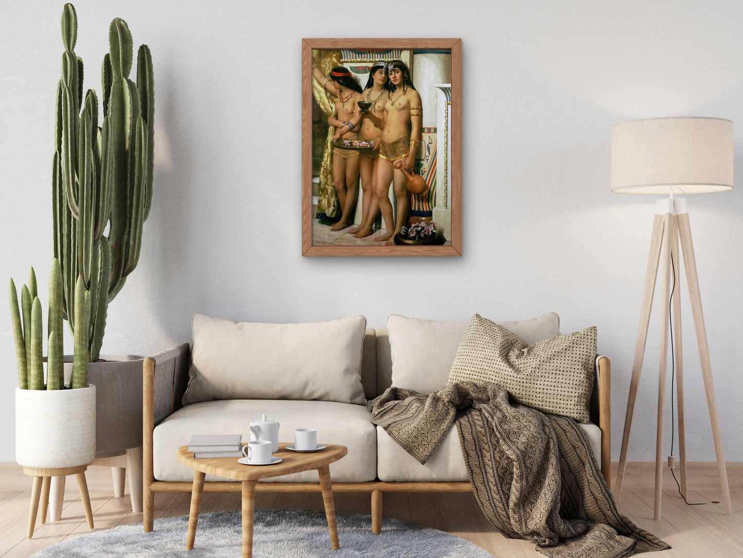 Pharaoh's Handmaidens by John Collier 1883, Wall Art Print, Fine Art Reproduction, Museum Quality Decor, Poster