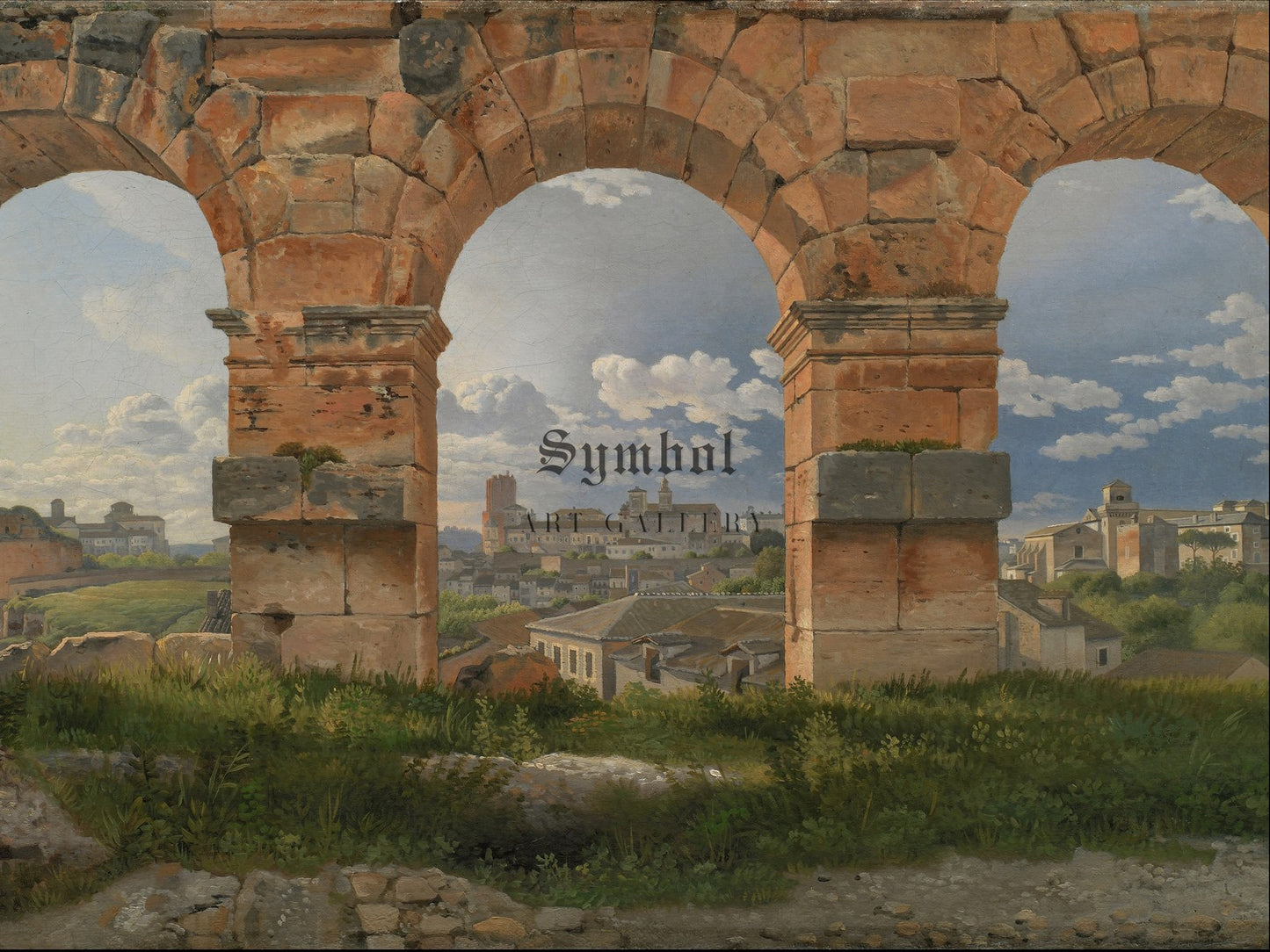 View through Three Arches of the Third Storey of the Colosseum by Christoffer Wilhelm Eckersberg 1815, Wall Art Print, Fine Art Reproduction