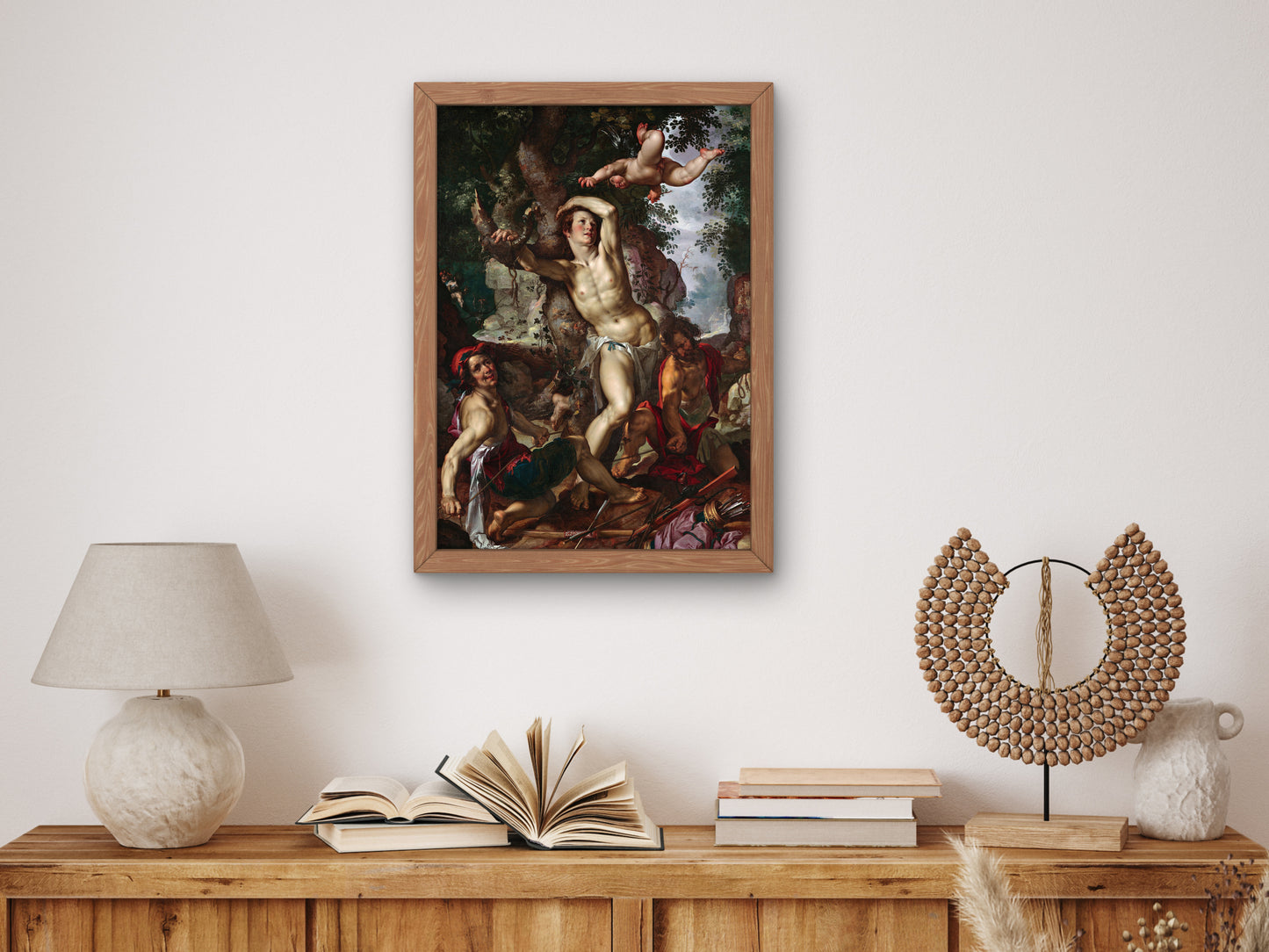 The Martyrdom of Saint Sebastian by Joachim Wtewael, Wall Art Print, Fine Art Reproduction, Museum Quality Decor, Poster