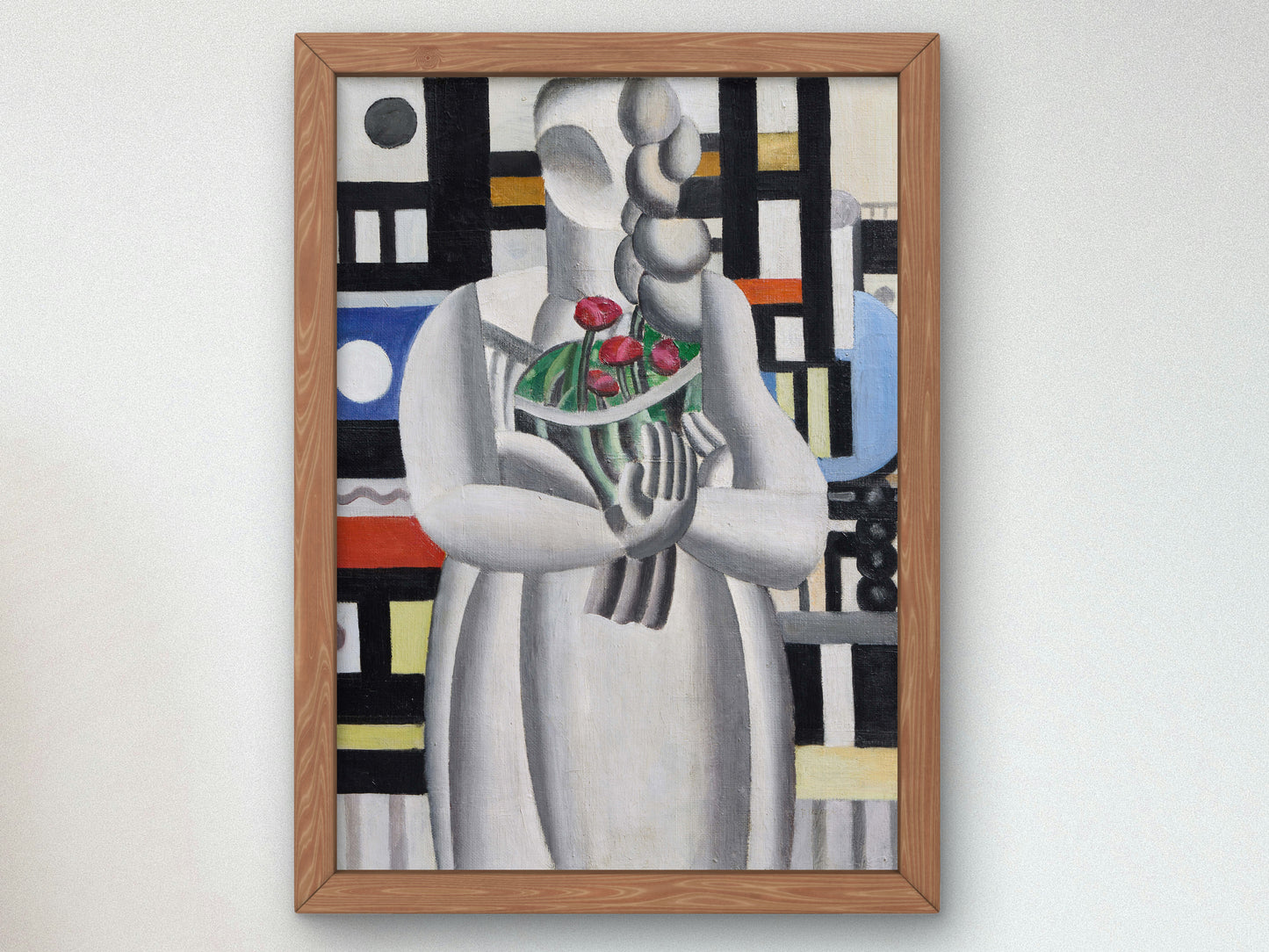 Young Girl with Bouquet by Fernand Léger 1921, Wall Art Print, Fine Art Reproduction, Museum Quality Decor, Poster