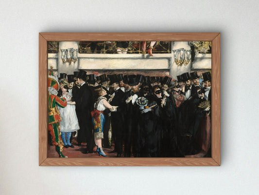 Masked Ball at the Opera by Édouard Manet 1873, Wall Art Print, Fine Art Reproduction, Museum Quality Decor, Poster