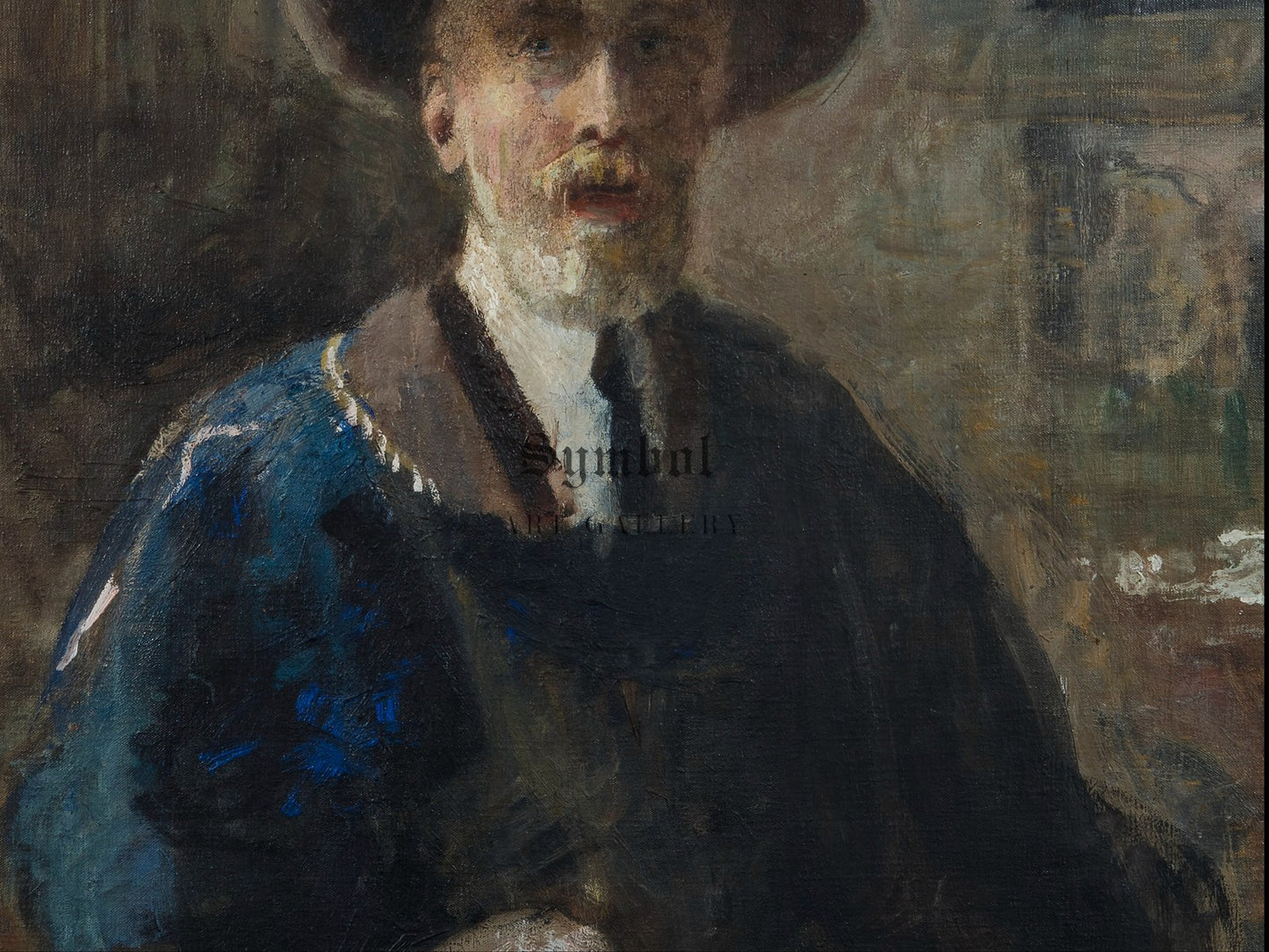 Self Portrait by Emilio Gola 1921, Wall Art Print, Fine Art Reproduction, Museum Quality Decor, Poster