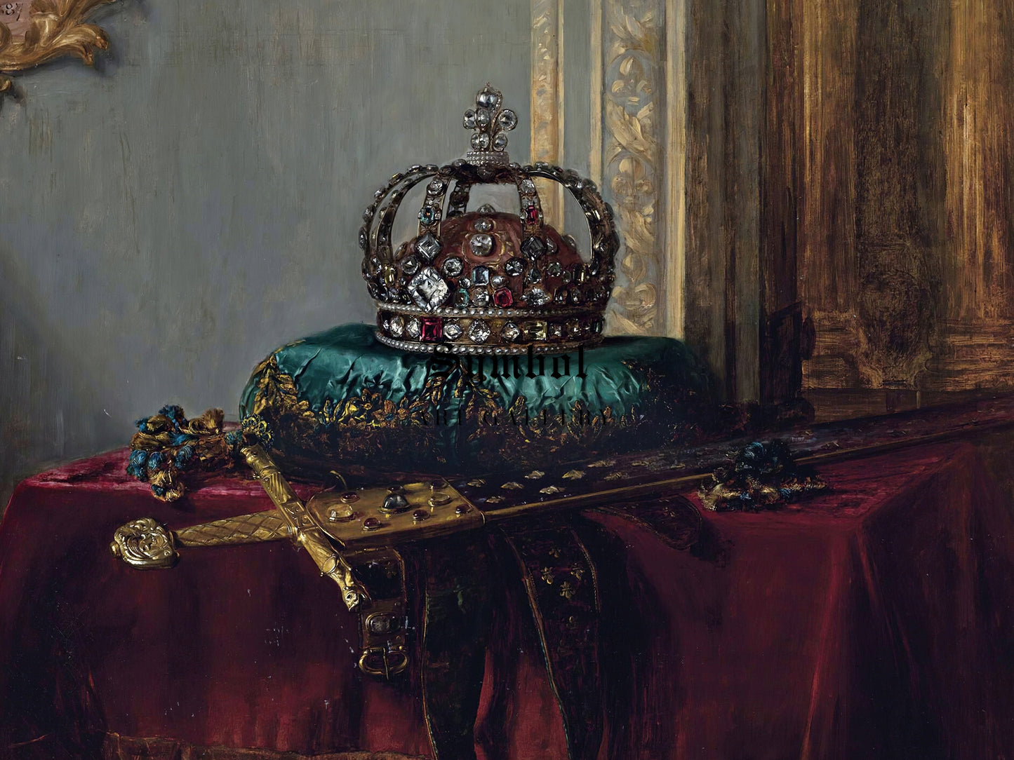Crown Jewels by Blaise Alexandre Desgoffe 1832, Wall Art Print, Fine Art Reproduction, Museum Quality Decor, Poster