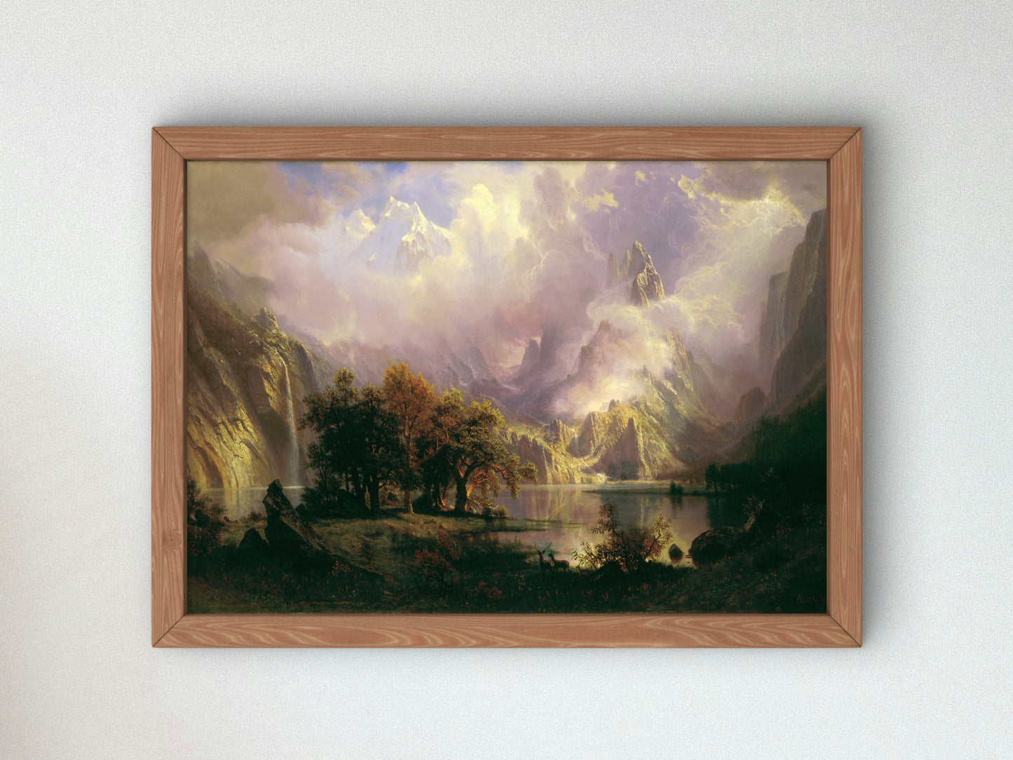 Among the Sierra Nevada California by Albert Bierstadt 1868, Wall Art Print, Fine Art Reproduction, Museum Quality Decor, Poster