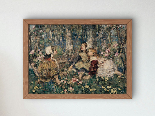 The Music of the Woods by Edward Atkinson Hornel 1906, Wall Art Print, Fine Art Reproduction, Museum Quality Decor, Poster