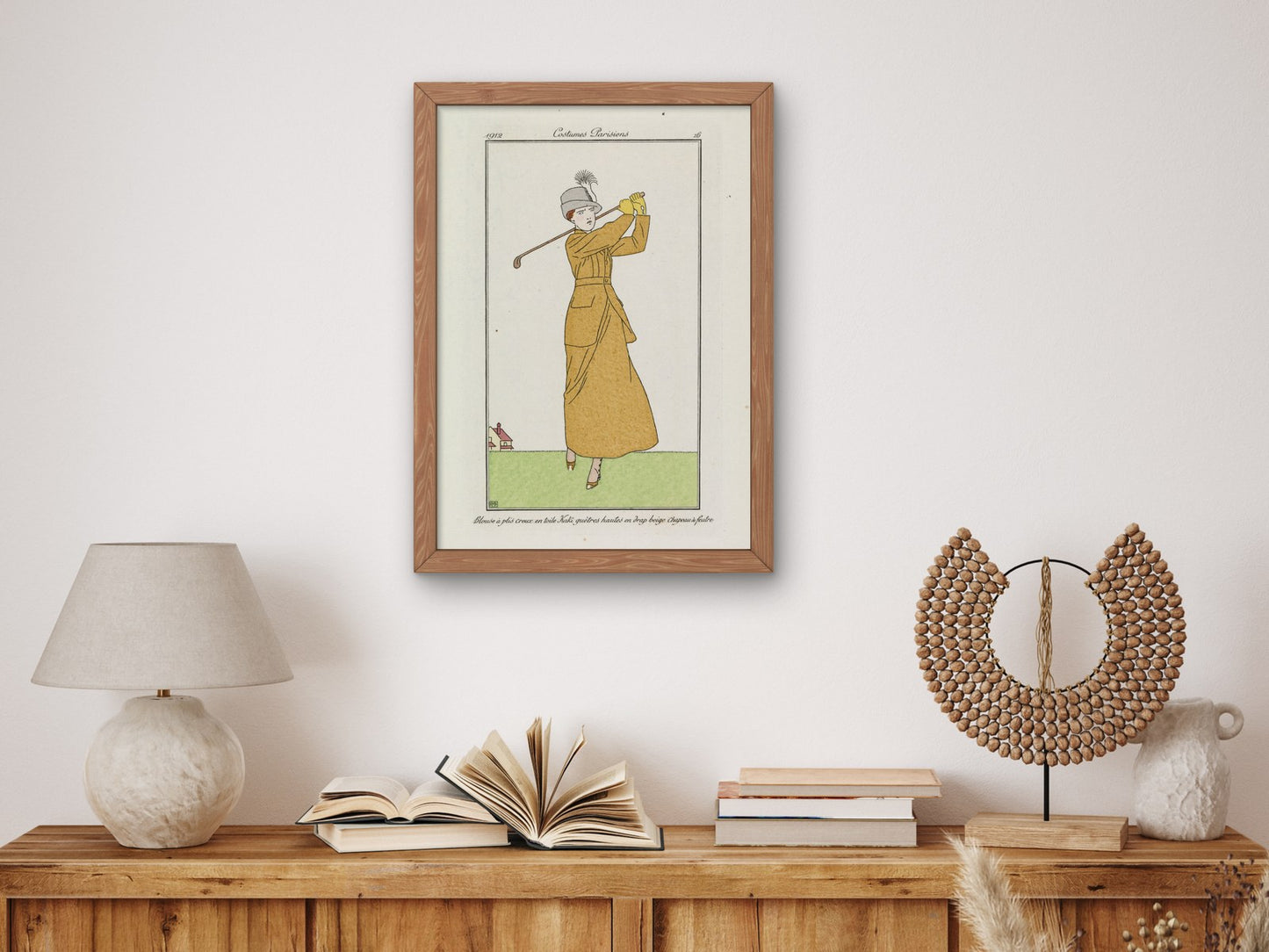 Golf Suit with Belted Jacket by Bernard Boutet de Monvel 1912, Wall Art Print, Fine Art Reproduction, Museum Quality Decor, Poster