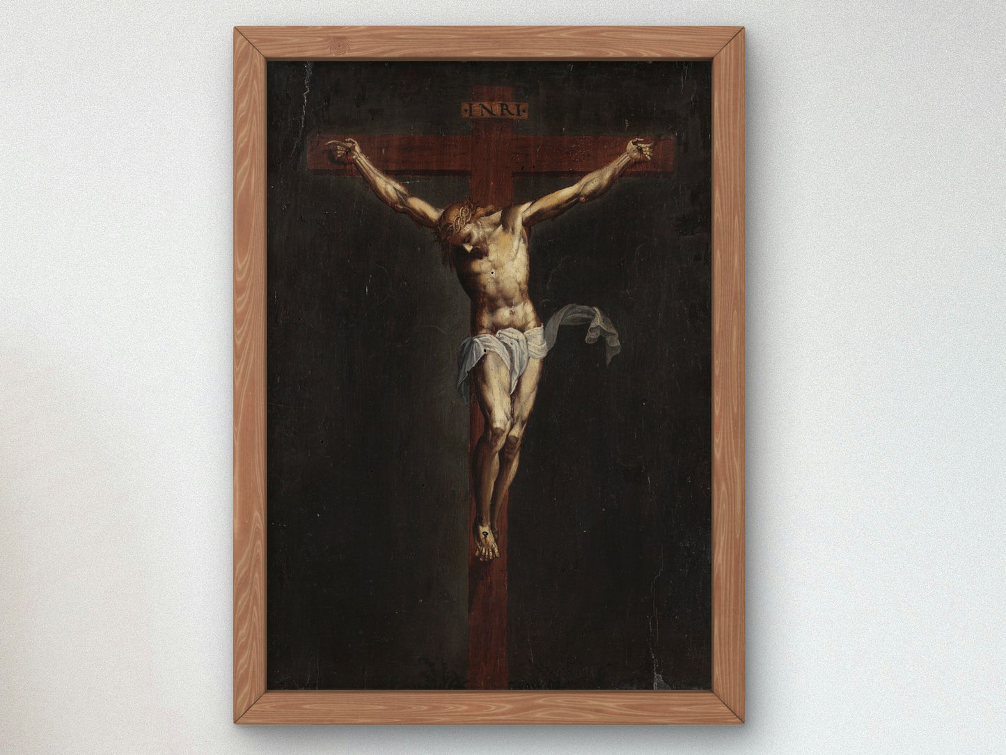 Crucified Christ by Bernardino Campi 1584, Wall Art Print, Fine Art Reproduction, Museum Quality Decor, Poster