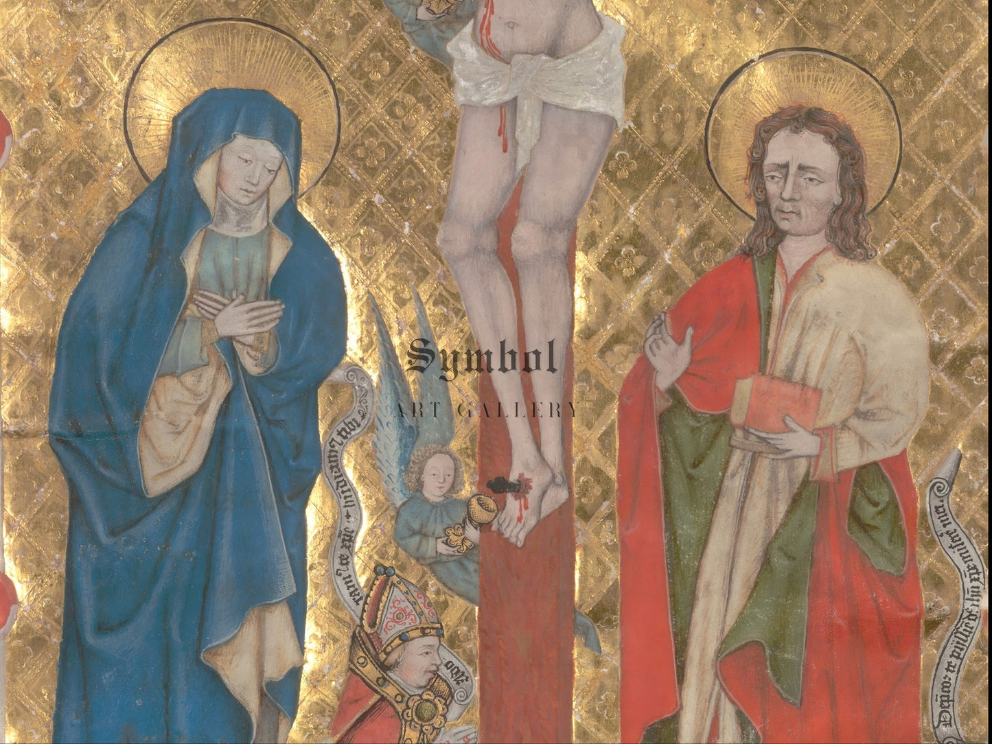 The Crucifixion by Unknown Northern European 1480, Wall Art Print, Fine Art Reproduction, Museum Quality Decor, Poster