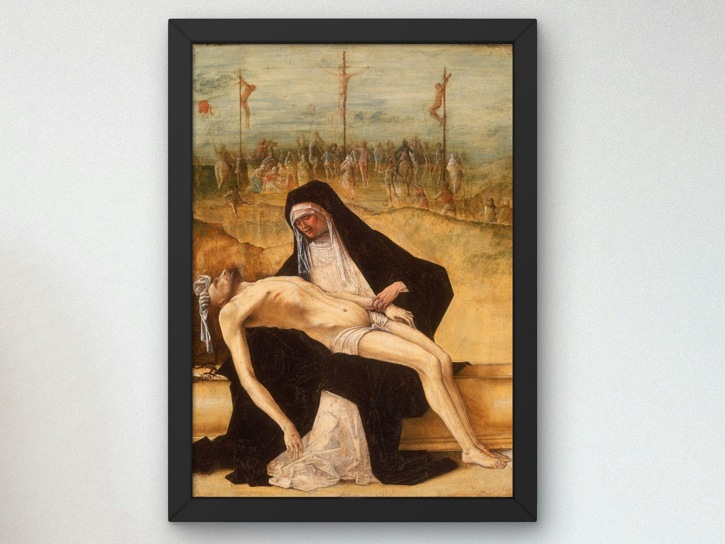 Pietà by Ercole de' Roberti 1484, Wall Art Print, Fine Art Reproduction, Museum Quality Decor, Poster