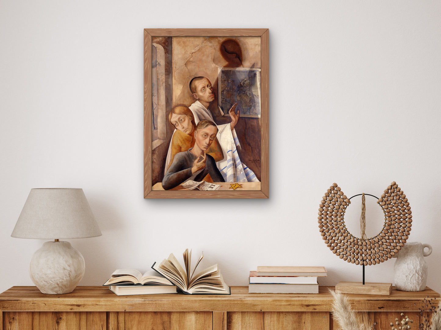 Portrait of Three by Felix Nussbaum 1944, Wall Art Print, Fine Art Reproduction, Museum Quality Decor, Poster
