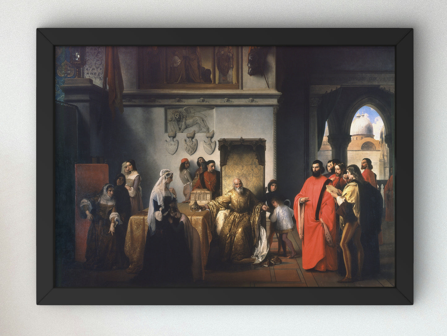 The Two Foscari by Francesco Hayez 1844, Wall Art Print, Fine Art Reproduction, Museum Quality Decor, Poster