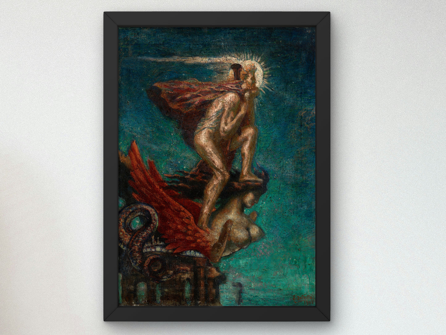 Le Génie Vainqueur by Jean Delville 1905, Wall Art Print, Fine Art Reproduction, Museum Quality Decor, Poster