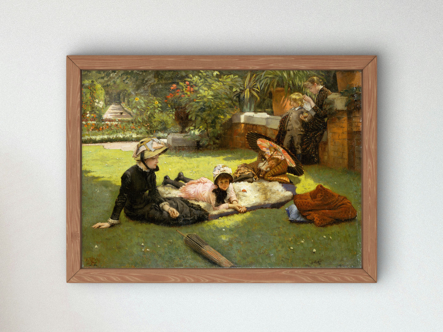 In Full Sunlight by James Tissot 1873, Wall Art Print, Fine Art Reproduction, Museum Quality Decor, Poster