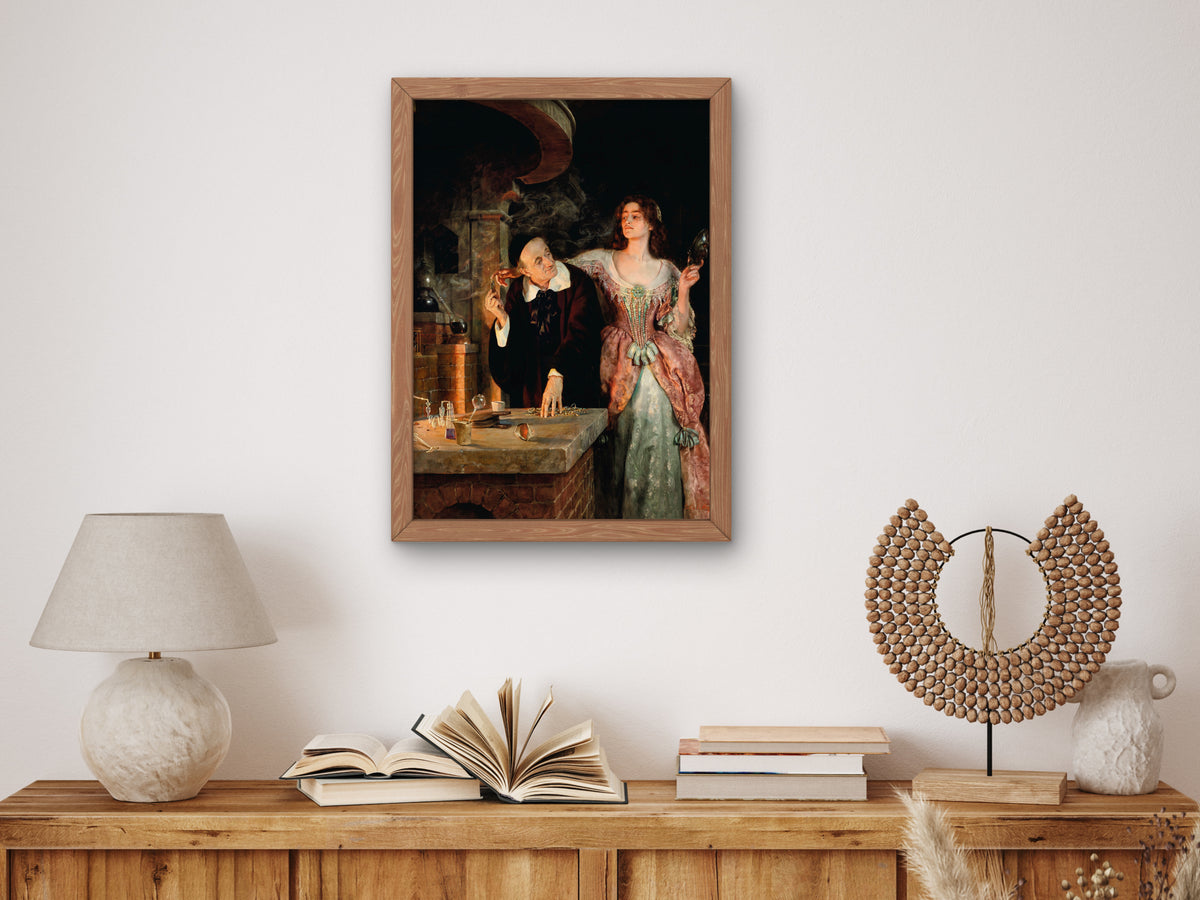 The Laboratory by John Collier 1895, Wall Art Print, Fine Art Reproduction, Museum Quality Decor, Poster