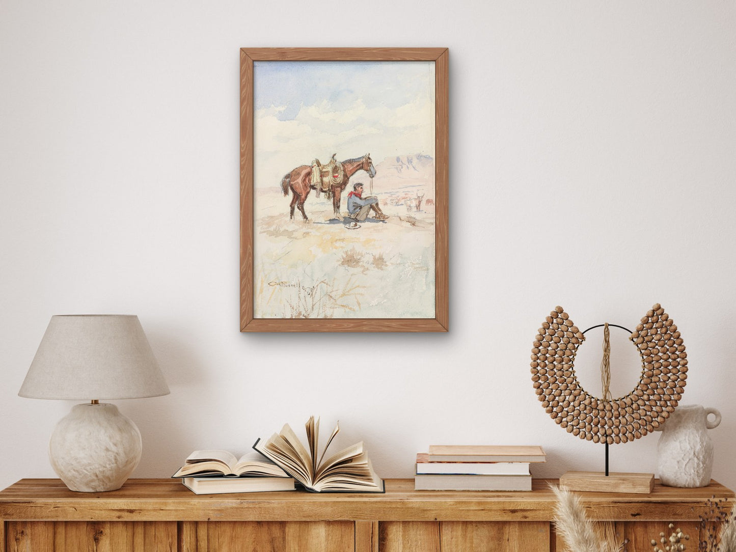 Just a Little Sunshine by Charles Marion Russell 1898, Wall Art Print, Fine Art Reproduction, Museum Quality Decor, Poster
