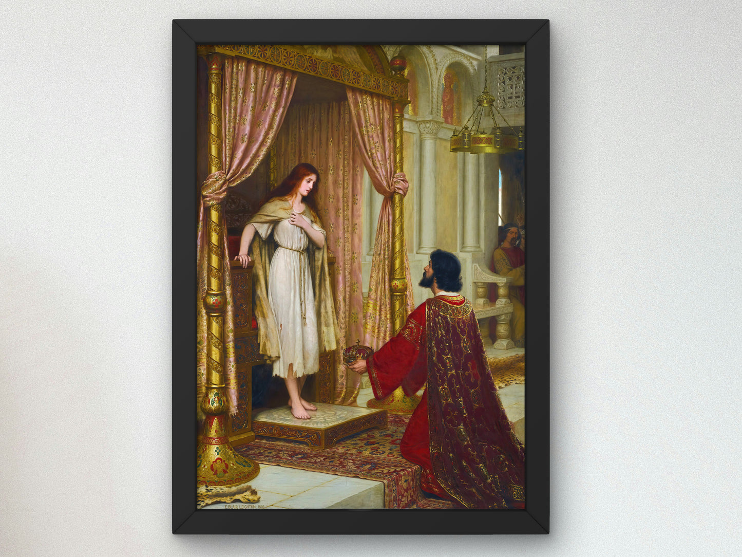 A King and a Beggar Maid by Edmund Blair Leighton 1898, Wall Art Print, Fine Art Reproduction, Museum Quality Decor, Poster