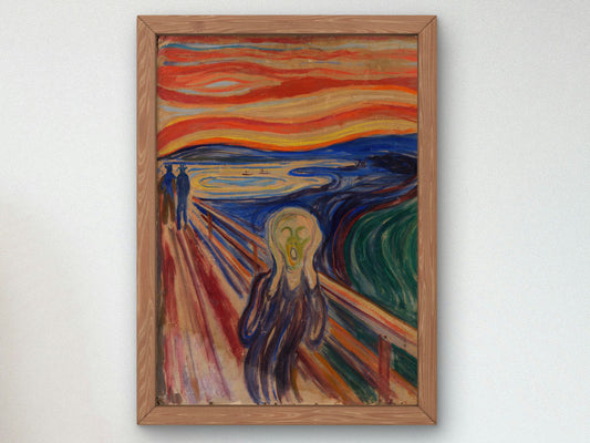 The Scream by Edvard Munch 1893, Wall Art Print, Fine Art Reproduction, Museum Quality Decor, Poster