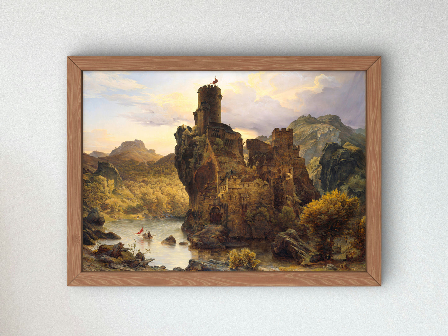 Knight's Castle by Carl Friedrich Lessing 1828, Wall Art Print, Fine Art Reproduction, Museum Quality Decor, Poster