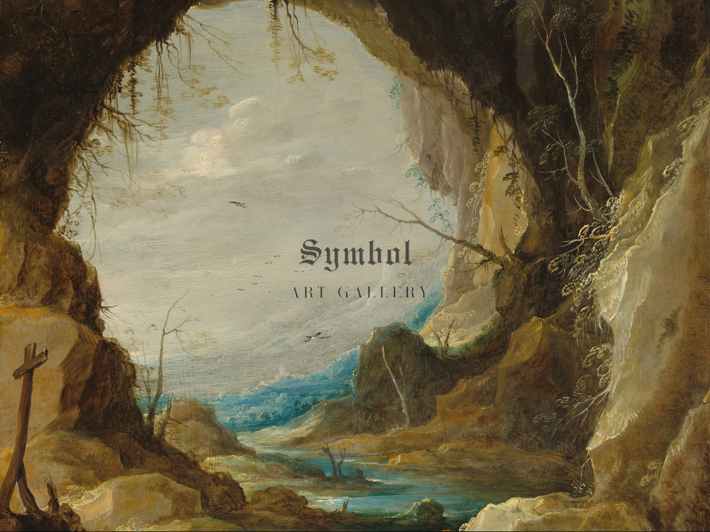 Vista from a Grotto by David Teniers the Younger 1630, Wall Art Print, Fine Art Reproduction, Museum Quality Decor, Poster