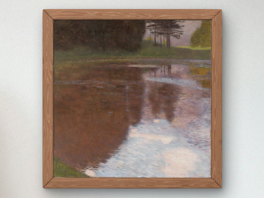 Tranquil Pond, Egelsee near Golling, Salzburg by Gustav Klimt 1899, Wall Art Print, Fine Art Reproduction, Museum Quality Decor, Poster