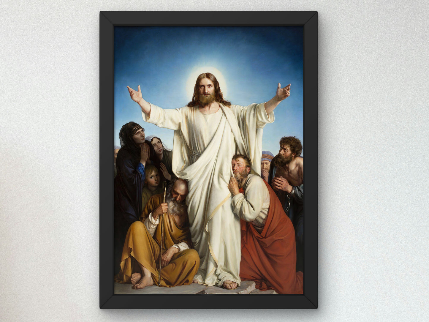 Christus Consolator by Carl Bloch 1881, Wall Art Print, Fine Art Reproduction, Museum Quality Decor, Poster