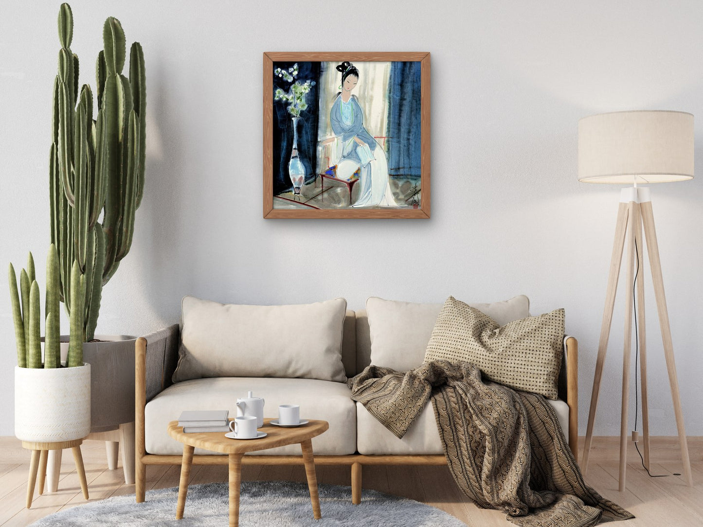 Reading Lady by Lin Fengmian, Wall Art Print, Fine Art Reproduction, Museum Quality Decor, Poster