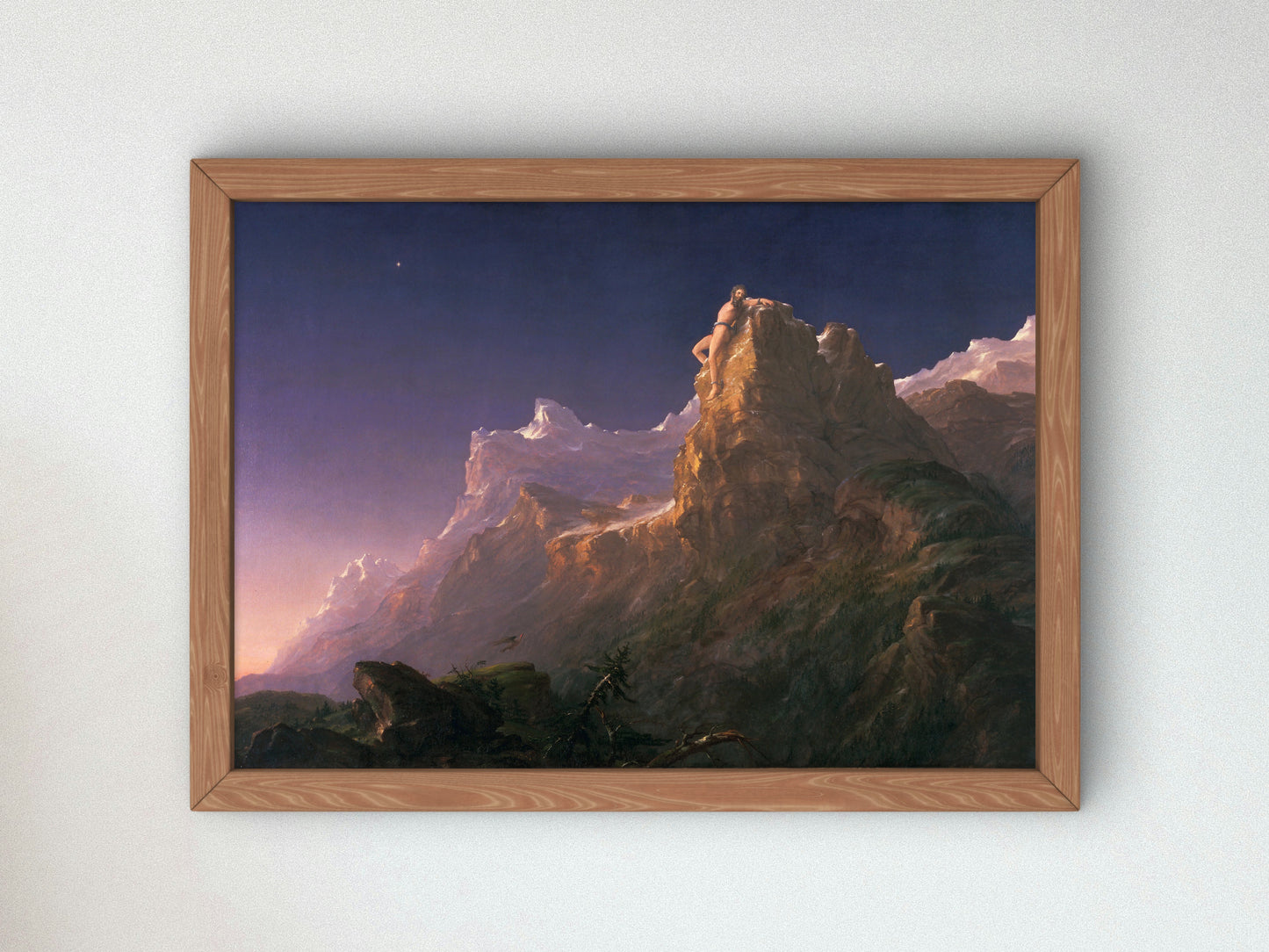 Prometheus Bound by Thomas Cole 1846, Wall Art Print, Fine Art Reproduction, Museum Quality Decor, Poster