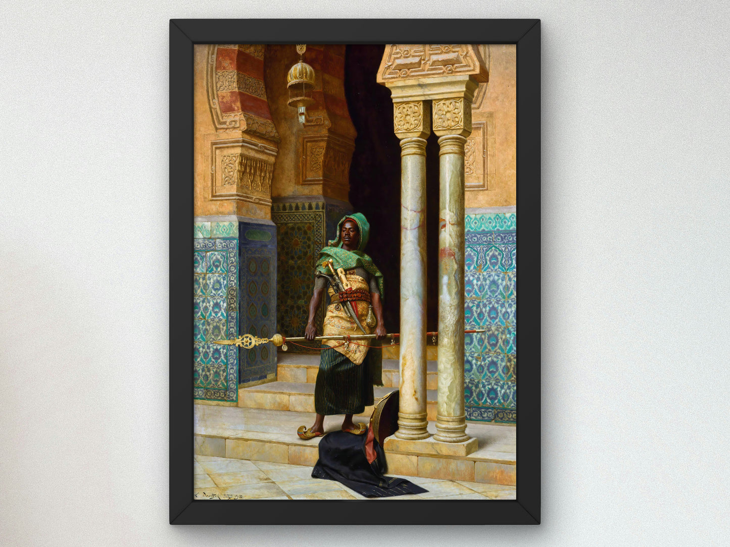 The Nubian Guard by Ludwig Deutsch 1902, Wall Art Print, Fine Art Reproduction, Museum Quality Decor, Poster
