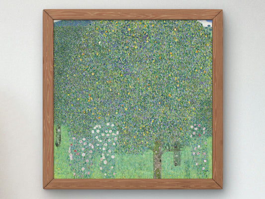 Rosebushes Under the Trees by Gustav Klimt 1912, Wall Art Print, Fine Art Reproduction, Museum Quality Decor, Poster