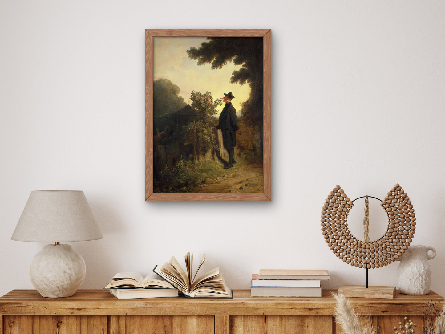 The Rose Lover by Carl Spitzweg 1847, Wall Art Print, Fine Art Reproduction, Museum Quality Decor, Poster