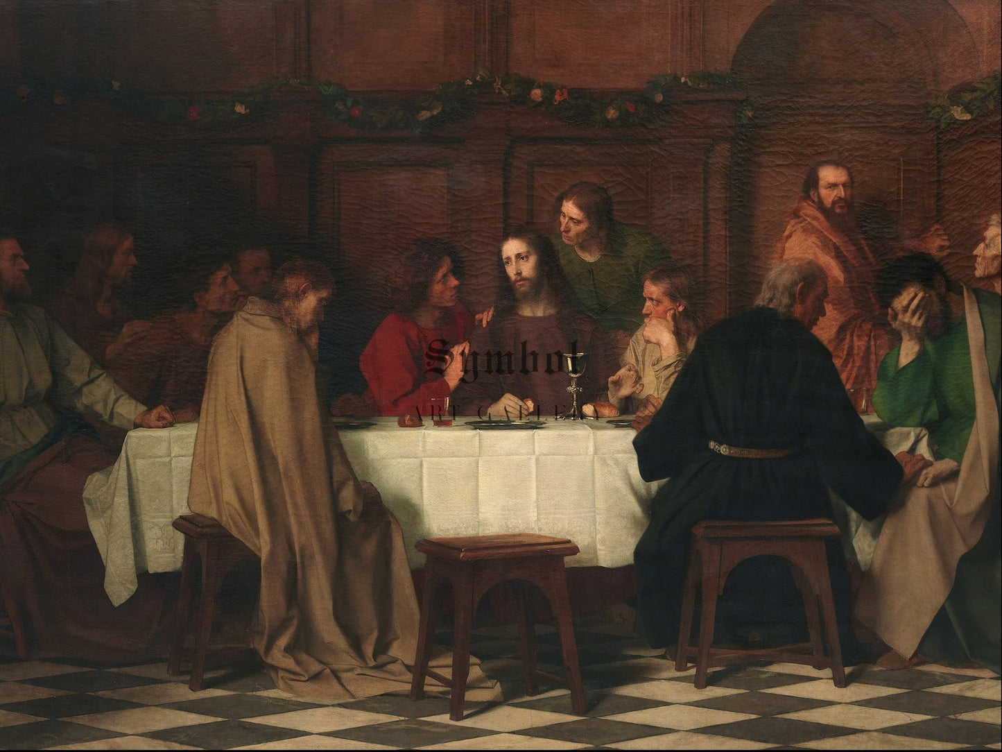 The Last Supper by Eduard Gebhardt 1870, Wall Art Print, Fine Art Reproduction, Museum Quality Decor, Poster
