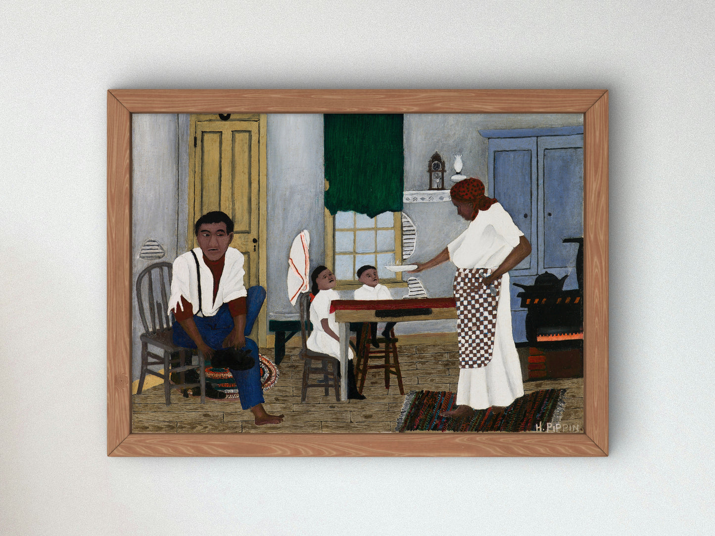 Sunday Morning Breakfast by Horace Pippin 1943, Wall Art Print, Fine Art Reproduction, Museum Quality Decor, Poster