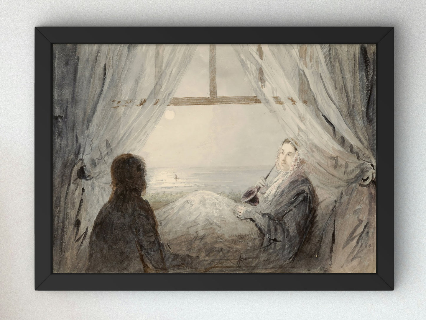 Harriet Martineau by Augustus Egg 1844, Wall Art Print, Fine Art Reproduction, Museum Quality Decor, Poster