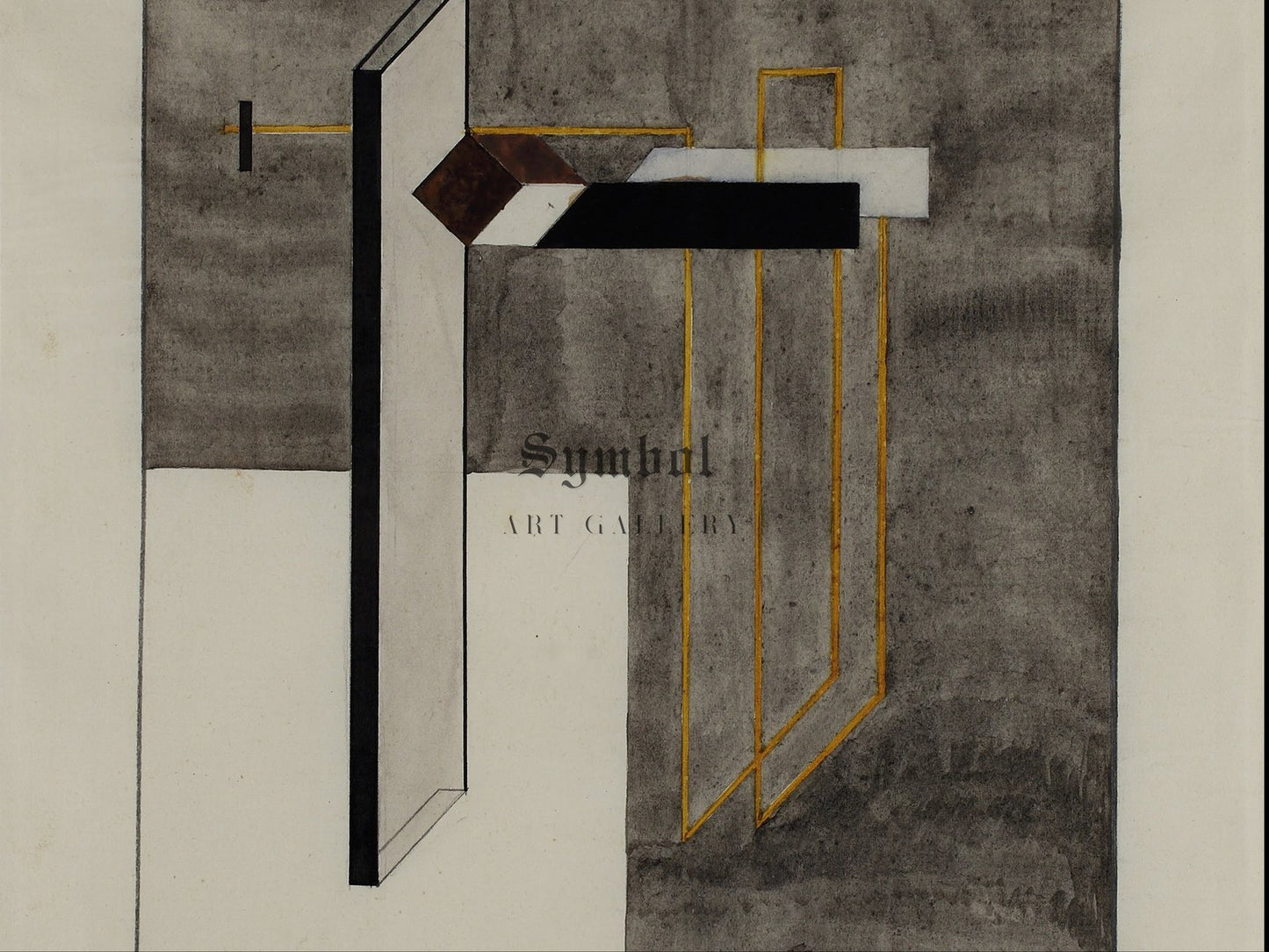 Study for Proun 4B by El Lissitzky 1920, Wall Art Print, Fine Art Reproduction, Museum Quality Decor, Poster