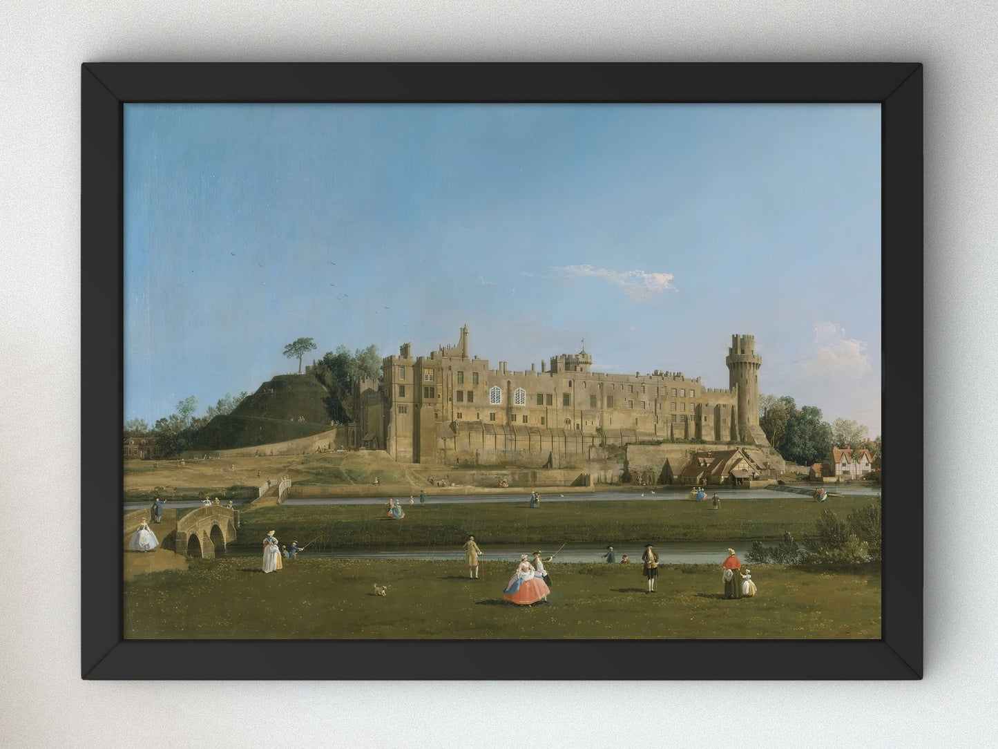 Warwick Castle by Canaletto 1749, Wall Art Print, Fine Art Reproduction, Museum Quality Decor, Poster