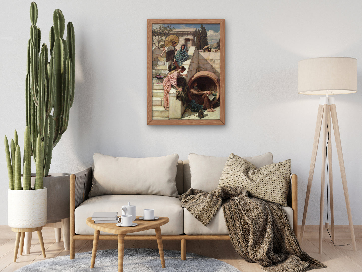 Diogenes by John William Waterhouse 1882, Wall Art Print, Fine Art Reproduction, Museum Quality Decor, Poster