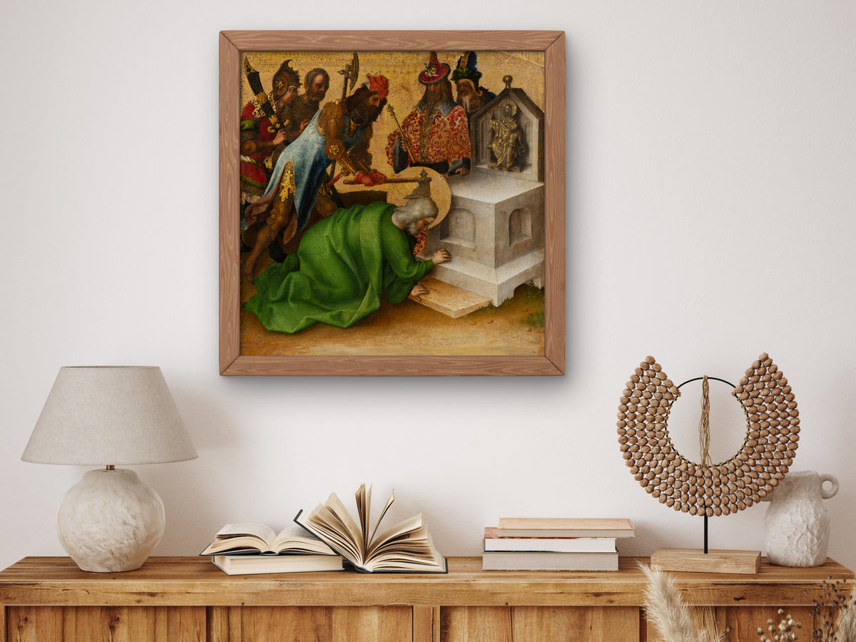 Martyrdom of St Matthias by Stefan Lochner 1435, Wall Art Print, Fine Art Reproduction, Museum Quality Decor, Poster