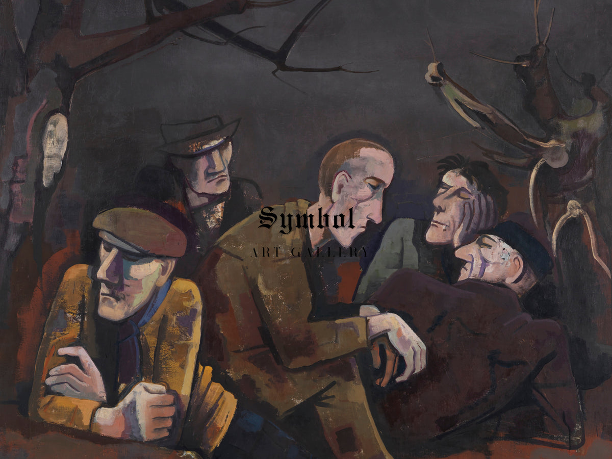 The Unemployed by Karl Hofer 1932, Wall Art Print, Fine Art Reproduction, Museum Quality Decor, Poster