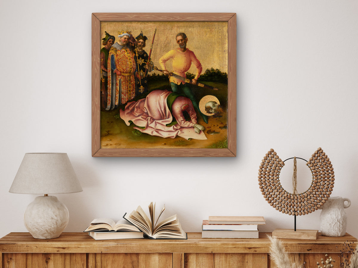 Martyrdom of St Paul by Stefan Lochner 1435, Wall Art Print, Fine Art Reproduction, Museum Quality Decor, Poster