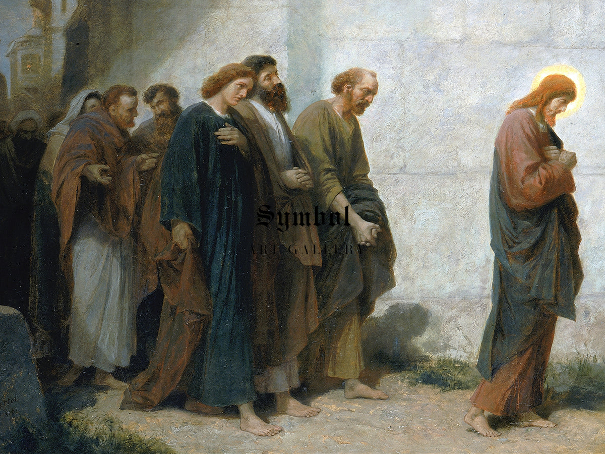 Going Down to Gethsemane by Johannes Adam Simon Oertel 1898, Wall Art Print, Fine Art Reproduction, Museum Quality Decor, Poster