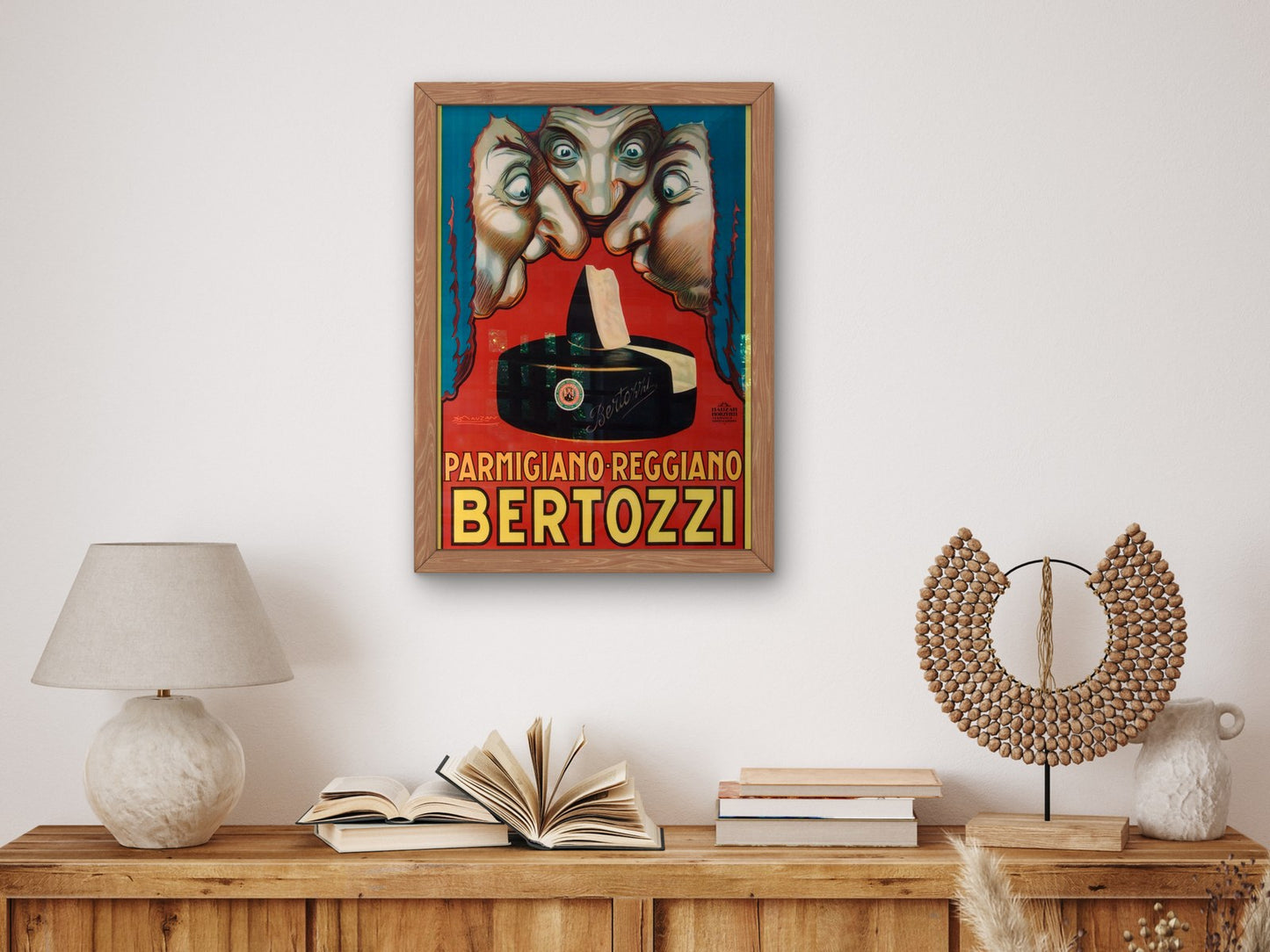 Parmigiano Reggiano Bertozzi Parma by Achille Mauzan 1930, Wall Art Print, Fine Art Reproduction, Museum Quality Decor, Poster