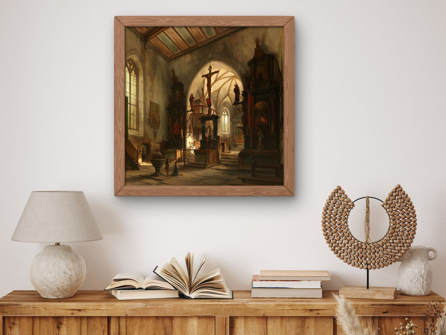 Inside of a Church by Carl Georg Anton Graeb 1868, Wall Art Print, Fine Art Reproduction, Museum Quality Decor, Poster