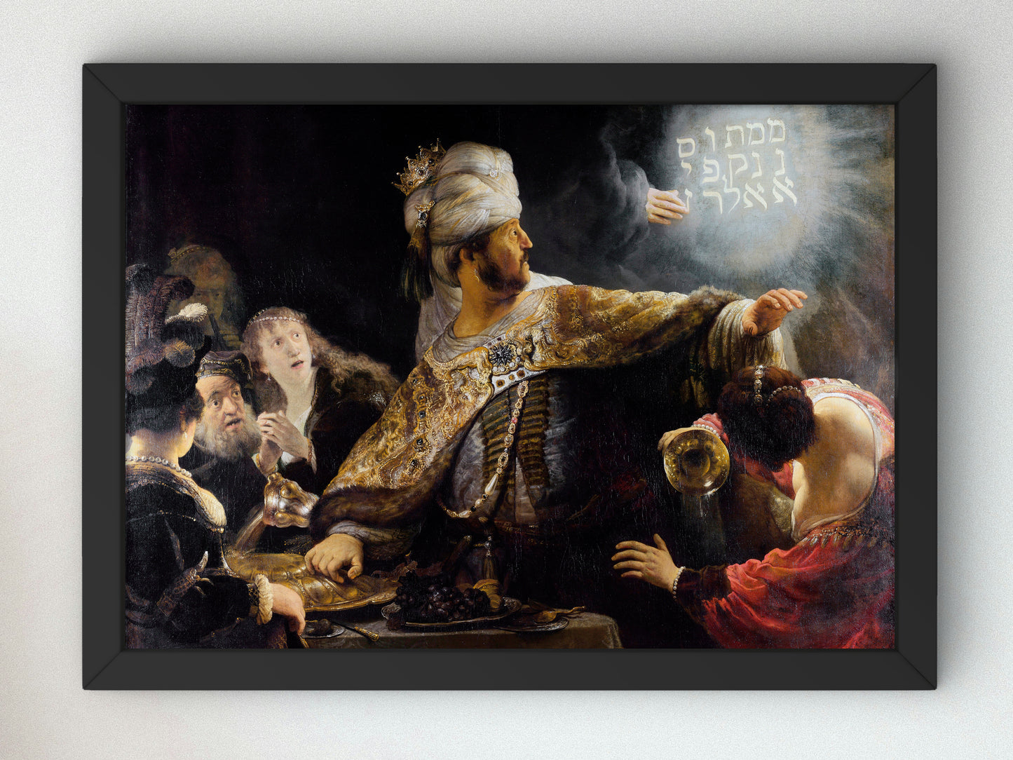 Belshazzar's Feast by Rembrandt van Rijn 1636, Wall Art Print, Fine Art Reproduction, Museum Quality Decor, Poster