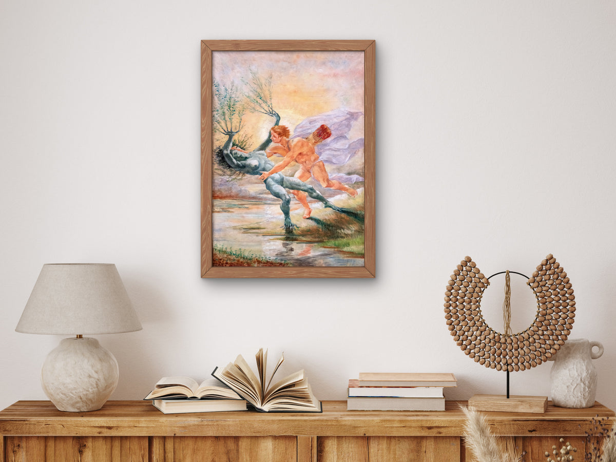 Apollo and Daphne by Jean Baptiste Cariven, Wall Art Print, Fine Art Reproduction, Museum Quality Decor, Poster