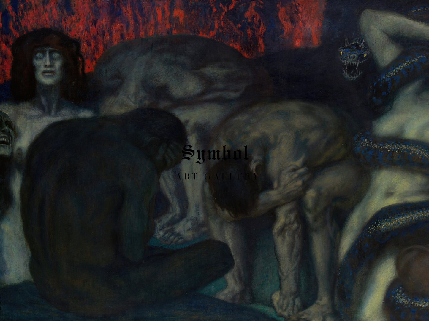 Inferno by Franz von Stuck 1908, Wall Art Print, Fine Art Reproduction, Museum Quality Decor, Poster
