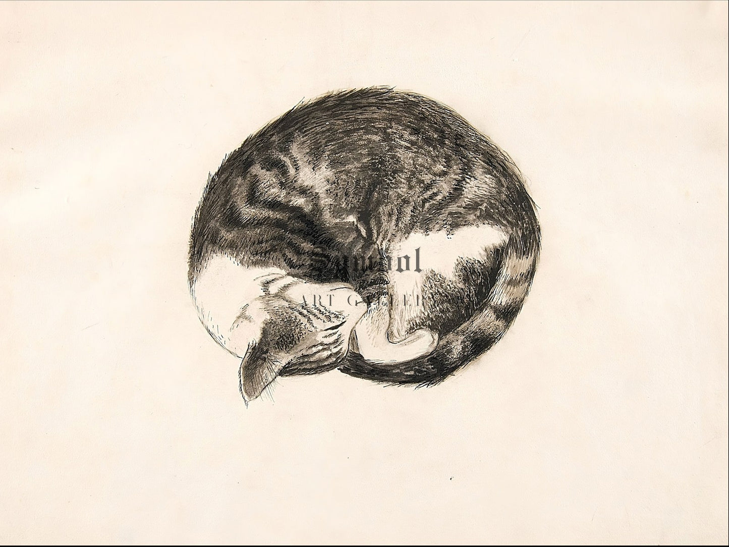 The Cat by Ofelia Marques, Wall Art Print, Fine Art Reproduction, Museum Quality Decor, Poster