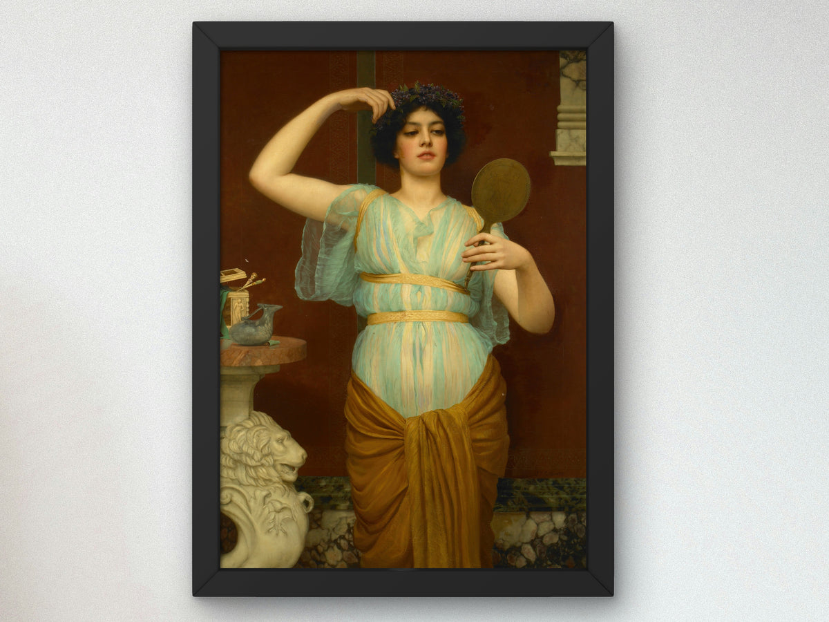 Ione by John William Godward, Wall Art Print, Fine Art Reproduction, Museum Quality Decor, Poster