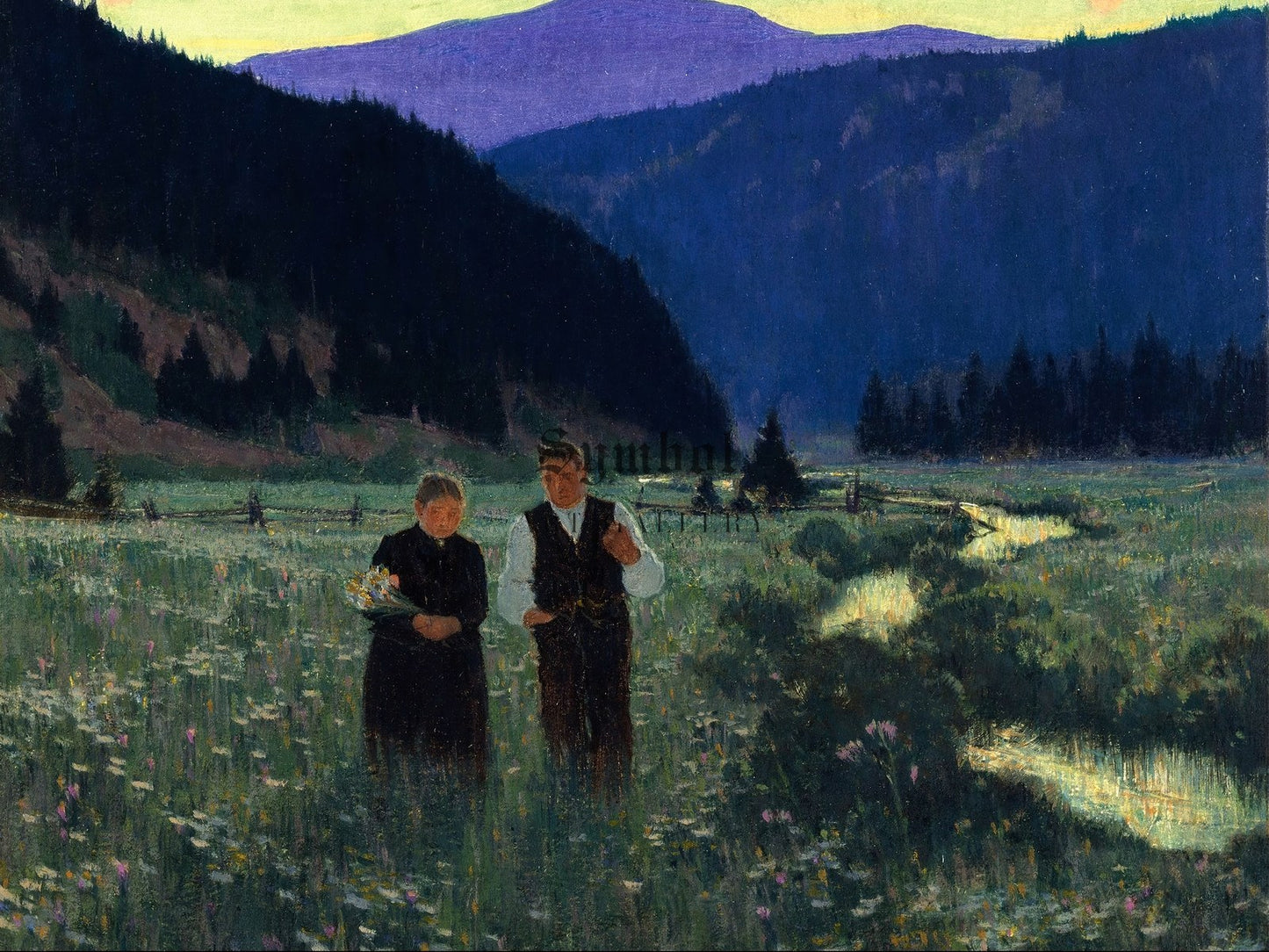 The Betrothal by Clarence Gagnon 1928, Wall Art Print, Fine Art Reproduction, Museum Quality Decor, Poster